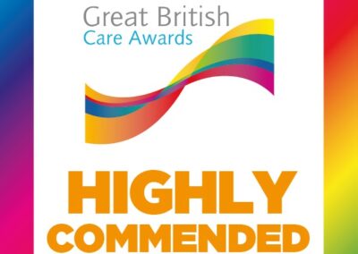 Great British Care Awards Highly Commended.